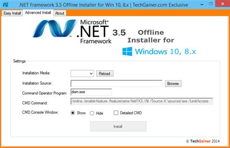 Install .NET Framework 3.5 in Windows 10 .